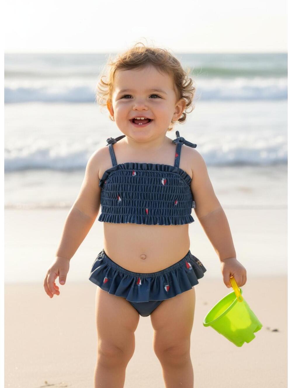 Modern Moments Baby Girls Navy Blue Two-Piece Swimsuit 18M